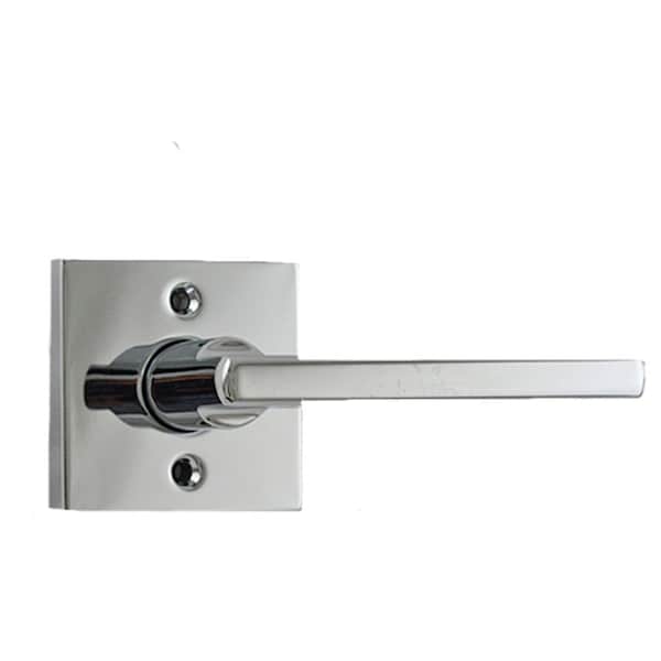 Halifax Lever with Square Rose Half Dummy Door Lock Bright Chrome Finish